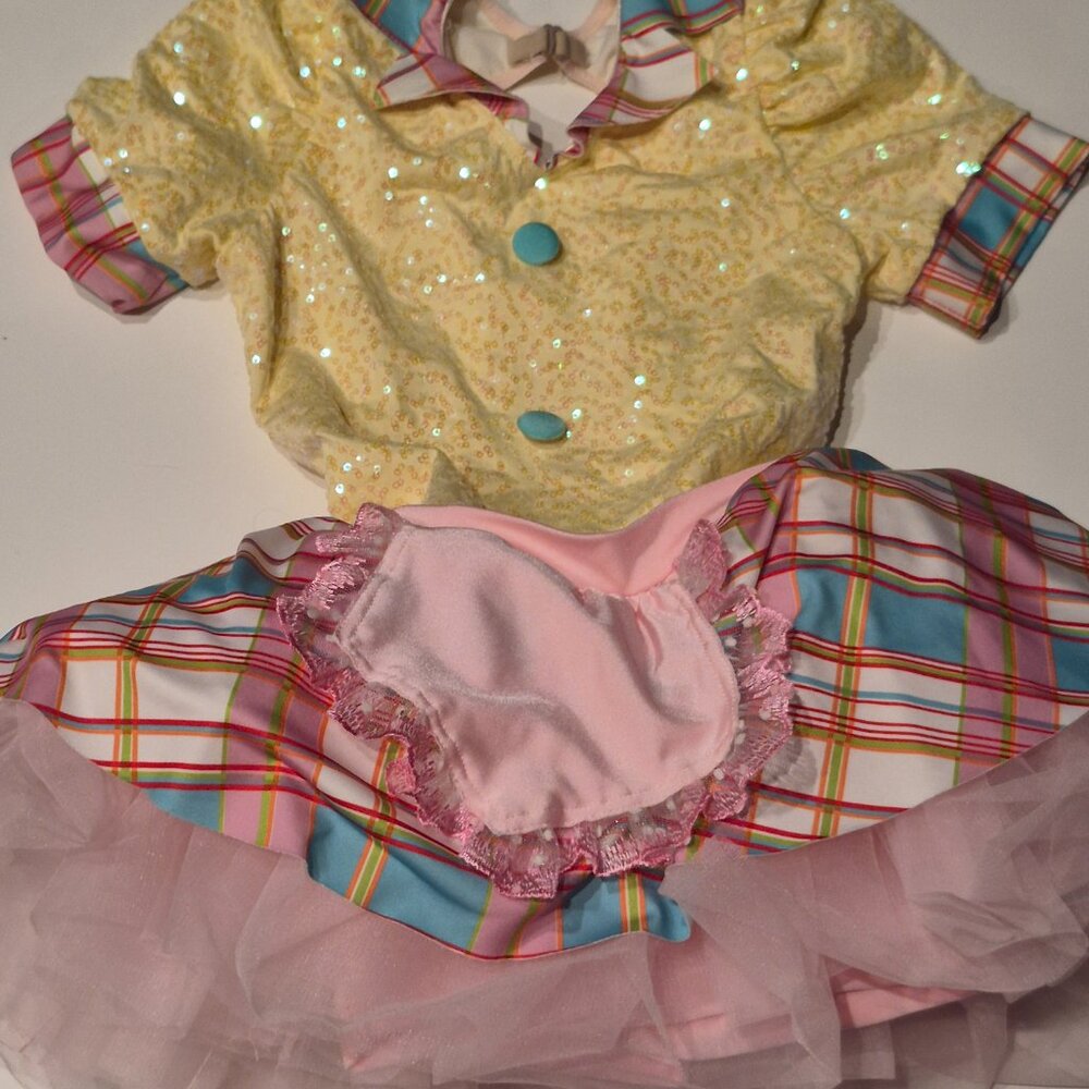 Revolution dance tutu sequin costume pastel yellow pink rc20923 child medium